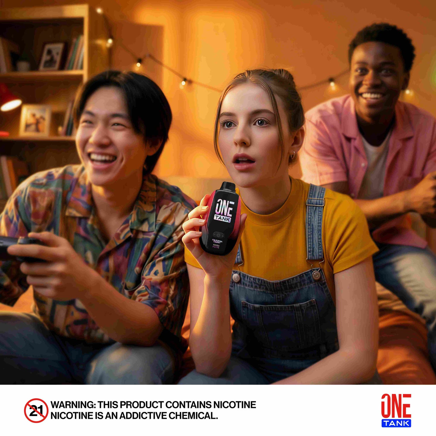 ONE TANK 40K PUFFS 50MG/ML（Lime-Wave）