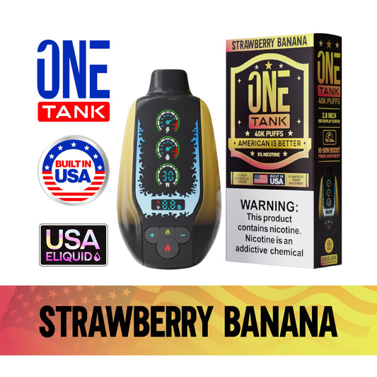ONE TANK 40K PUFFS 50MG/ML（Strawberry-Banana）