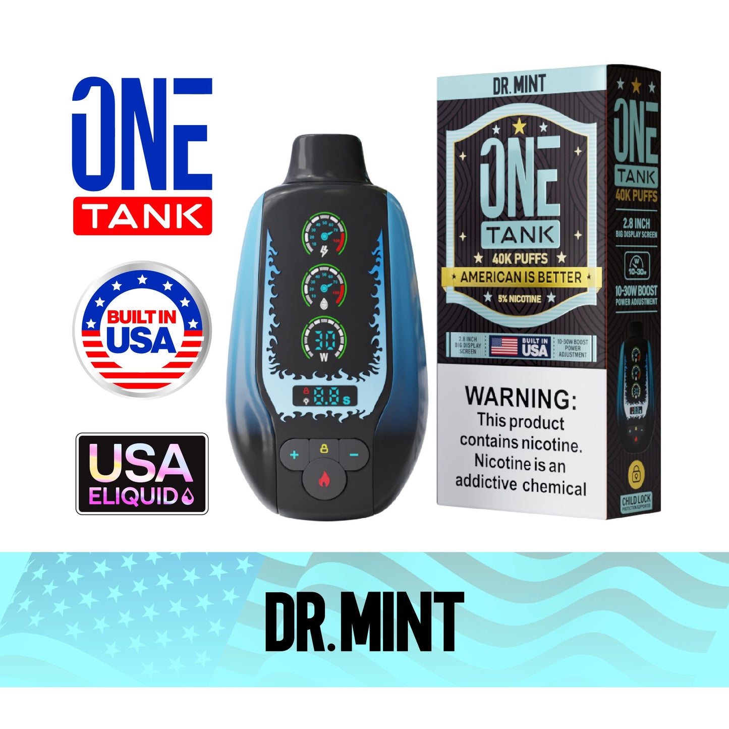 ONE TANK 40K PUFFS 50MG/ML（Dr-Mint ）
