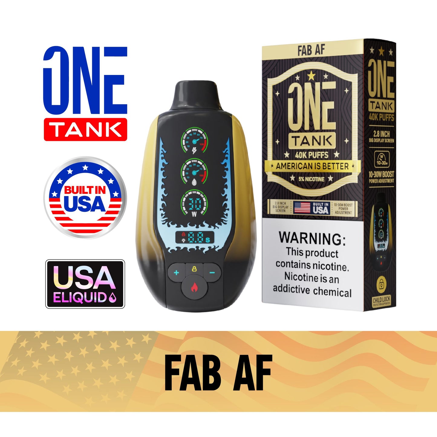ONE TANK 40K PUFFS 50MG/ML（Fab-AF）