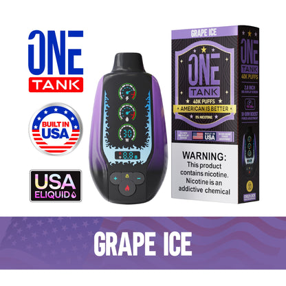 ONE TANK 40K PUFFS 50MG/MLGrape-Ice ）