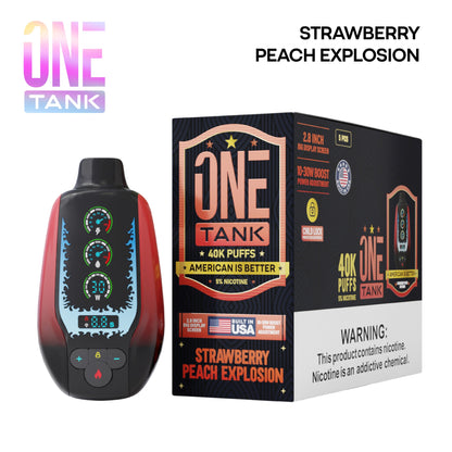 ONE TANK 40K PUFFS 50MG/ML（Strawberry Peach Explosion）