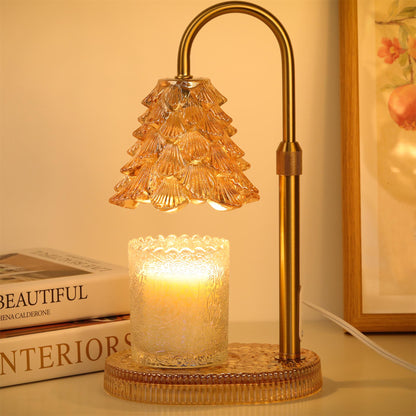 Christmas Tree Shaped Candle Warmer Lamp with Timer & Dimmer – Adjustable Wax Melt Lamp for Jar Candles, Home Decor Accent for Women