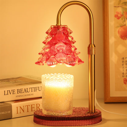 Christmas Tree Shaped Candle Warmer Lamp with Timer & Dimmer – Adjustable Wax Melt Lamp for Jar Candles, Home Decor Accent for Women – 2 Bul